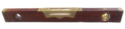 Edward Preston & Sons, Birmingham, England: Registered Mahogany & Brass Level