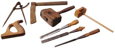 Assorted Makers: Lot Of Early Type Woodworking Tools