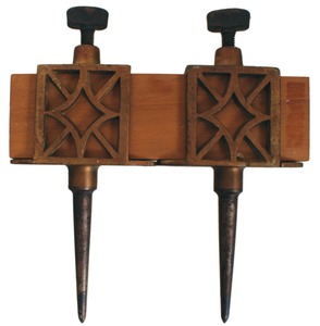 Unmarked: Pair Of Fancy Bronze Trammels