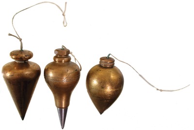 Assorted Makers: Three Interesting Brass Plumb Bobs