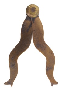 Unmarked: Pair Of Early Brass Body "Leg" Calipers