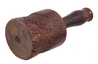 Unmarked: Fancy Turned Oak Carver's Mallet