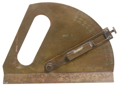 Unmarked: Solid Brass Inclinometer Level