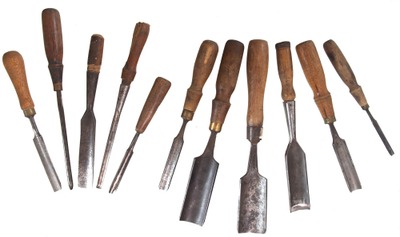 Assorted Makers: Lot Of Clean & Uasbl "Tang" Gouges