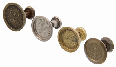 Assorted Makers: Four Early Maker Saw "Buttons"