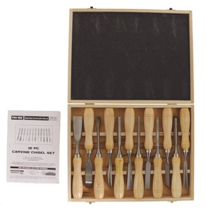 Pro-Tech, Minden, Nebraska, No. 7582: Boxed Set Of 12 Unused Carving Tools