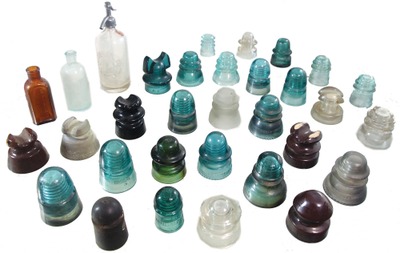 Assorted Makers: Lot Of Asst. Telegraph Insulators