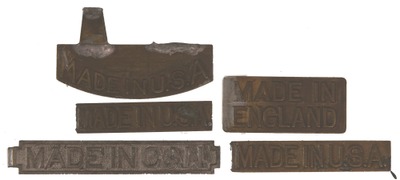 Stanley Rule & Level: Lot Of Foundry "Made In" Plates