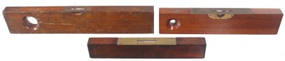 Unmarked: Three Craftsman Made Mahogany Spirit Levels