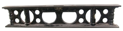 Millers Falls Company, Millers Falls, Massachusetts: Cast Iron Filigree Plumb & Level
