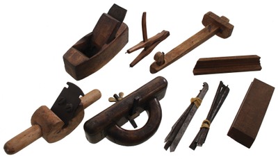 Assorted Makers: Lot Of Early Type Woodworking Tools