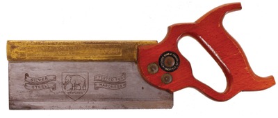 S. Tyzak & Son, Sheffield, England, No. 120: Brass Back 8" Blade D'tail Saw
