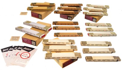 Lufkin Rule Company, Saginaw, Michigan: Five Boxes Of Zig- Zag Folding Rules