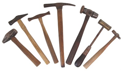 Assorted Makers: Seven Metal Wkg. Hammers
