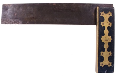 William Marples & Sons, Sheffield, England: Fancy Escutcheon Try Square