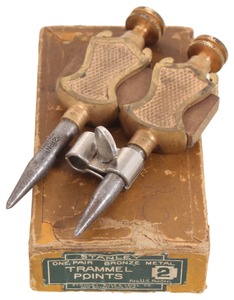 Stanley Rule & Level, No. 2: Bronze Metal Trammels