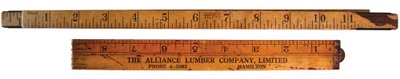 Lufkin Rule Company, Saginaw, Michigan: Two Advertising Folding Rules