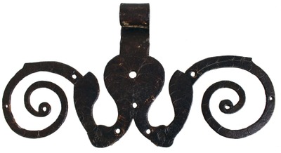 Unmarked: Artfully Hand Forged 18th C. Door Hinge