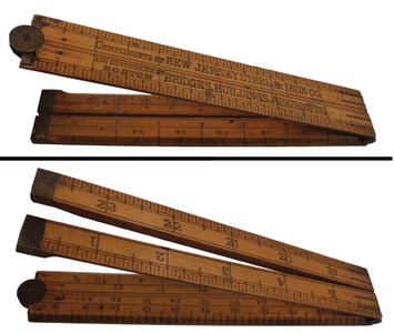 New Jersey Steel & Iron Company, Boston, Massachusetts: Extra Clean Advert. Folding Rule
