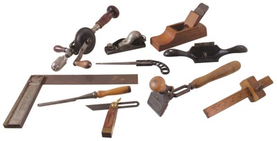 Assorted Makers: Lot Of Asst. Early Woodworking Tools