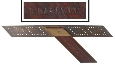 Unmarked: Massive Mahogany & Brass Mitre Try Square