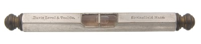 Davis Level & Tool Company, Springfield, Massachusetts: Rare 3" Body Hexagonal Brass Level