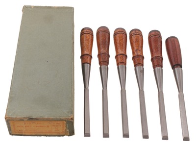 Winsted Edge Tool Works, Winsted, Connecticut: Full Box Of Six 3/8" "Pocket" Chisel