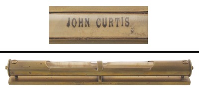 Barker & Son, 12 Clerkenwell, London, England: Fancy Tubular Brass Bench Level