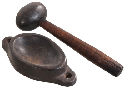 Unmarked: Most Unus. Ovoid Metal Wkg. Hammer