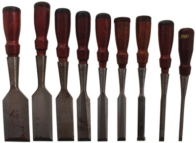 Stanley Rule & Level, No. 750: Set Of 9 Extra Clean Butt Chisels