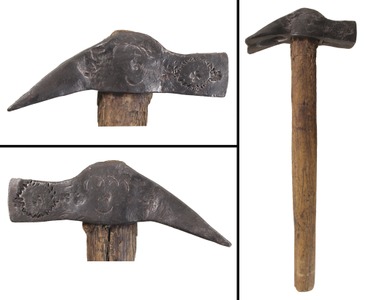 Unmarked: 18th C. Hand Forged Euro. Claw Hammer