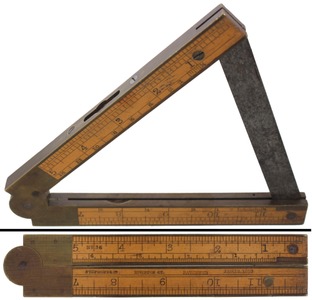 Stephens & Company, Riverton, Connecticut, No. 36: Level/Inclinometer Folding Rule