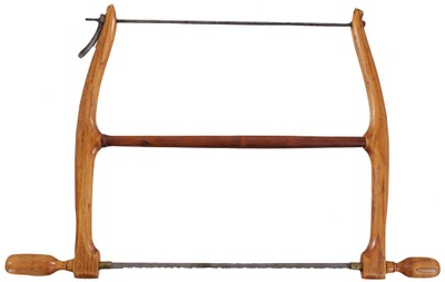 Unmarked: Early Boxwood & Mahogany Frame Saw