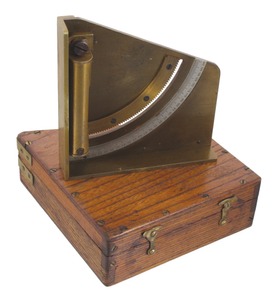 Unmarked: Fancy Brass Body Inclinoometer Level