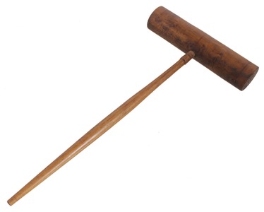 Unmarked: Unus. Long Hdl. Applewood Mallet