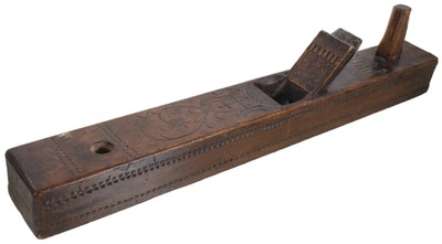 Unmarked: Carved And Dated Euro. Jointer Plane