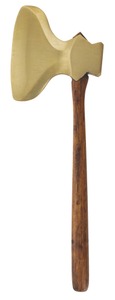 Unmarked: Cast Brass Miniature Broad Axe