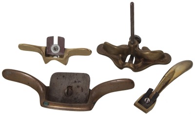 Unmarked: Four Cast Brass Pattern Mkrs. Planes