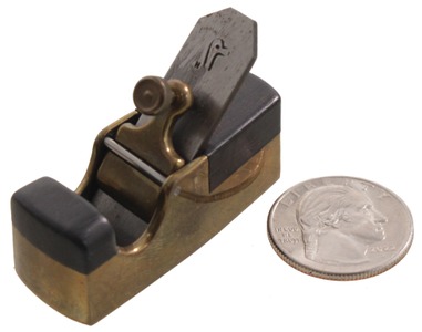 St. James Bay Tool Company, Phoenix, Arizona: Miniatur Ebony & Brass Smoothing Plane