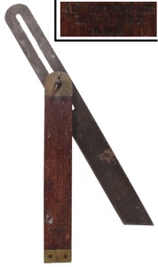 Barton, John Bates/millbury, Ma: Rare Maker 12" Sliding "T" Bevel