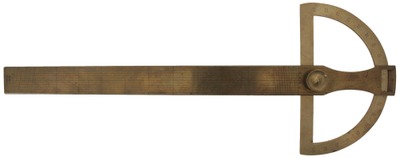 A.S. Aloe Company, St. Louis, Missouri: Fancy Solid Brass Navigator's Protractor