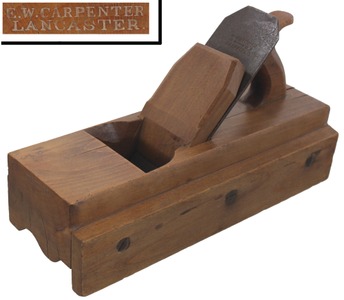 E.W. Carpenter, Lancaster, Pennsylvania: Handled Flat Ogee Molding Plane