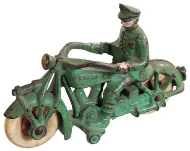 A.C. Williams Company, Ravenna, Ohio: Orig. Cast Iron "Champion" Motorcycl