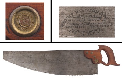 Henry Disston & Sons, Philadelphia, Pennsylvania: Rare Curved Blade Flooring Saw