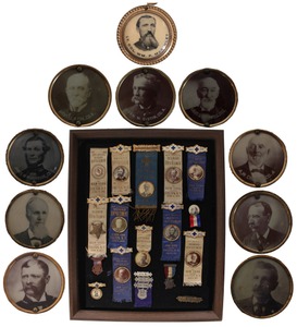 184th Regiment N.Y. Volunteers, Oswego, New York: Framed Display Of Civil War Unit Items