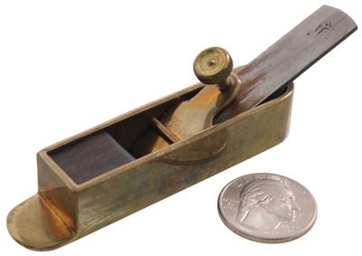 St. James Bay Tool Company, Phoenix, Arizona: Miniatur Ebony & Brass Mitre Plane