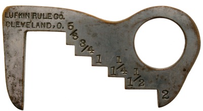 Lufkin Rule Company, Cleveland, Ohio: Early Finger Lumber Gauge