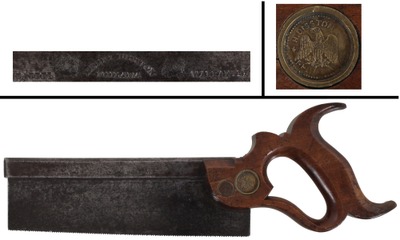 Henry Disston, Philadelphia, Pennsylvania: Early "Double Eagle Dovetail Saw