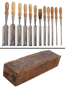 Greenlee Tool Company, Rockford, Illinois: Stepped Set Of 12 In-Cannell Gouges