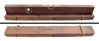 Stanley Rule & Level, No. 95: Brass Bound Mahogany Level